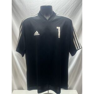 adidas Goalkeeper #1 jersey football soccer shirt Mens size Medium Black/White
